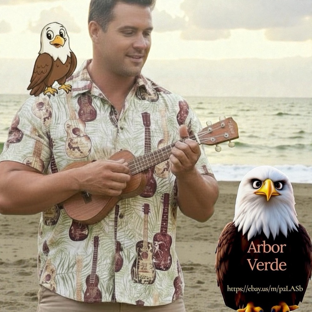 Max Boxer Men 2X Button Down Cotton Guitar Shirt 1 pocket